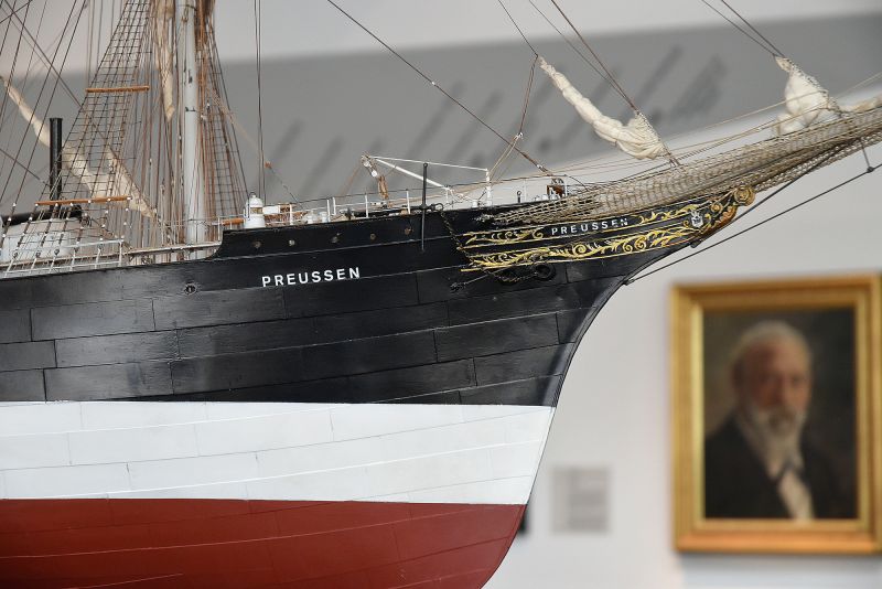 Detailansicht Modellschiff PREUSSEN