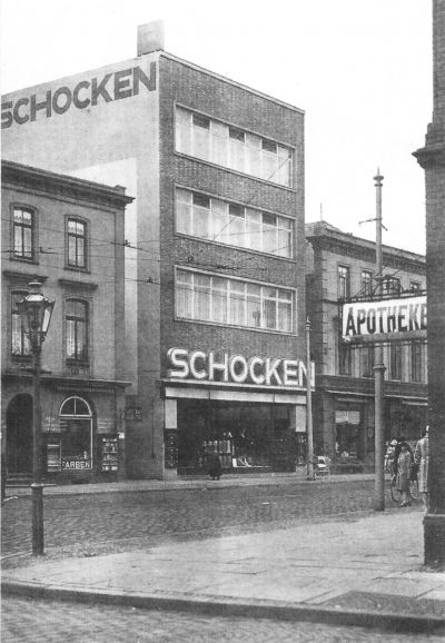 Historische Abbildung vom Kaufhaus Schocken in Wesermünde