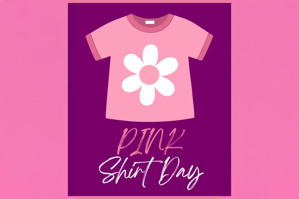 Illustration mit pinkem T-Shirt