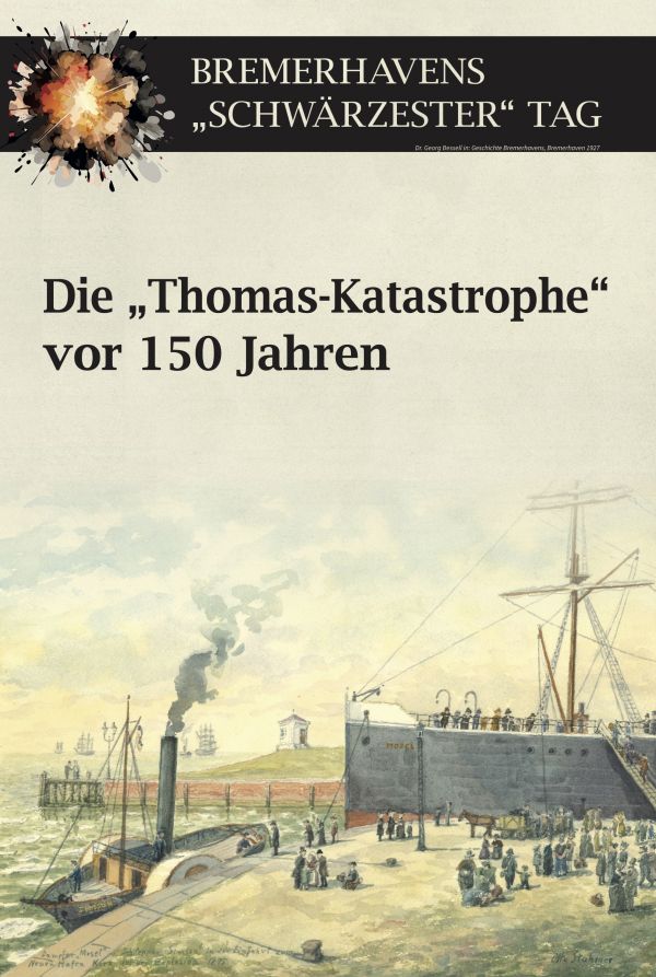 Titel der Ausstellung und Aquarell