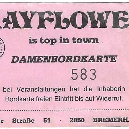Eintrittskarte Mayflower