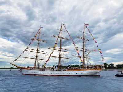 Schulschiff Deutschland auf dem Weg nach Bremerhaven