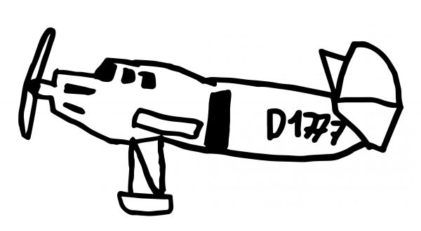Zeichnung Flugzeug