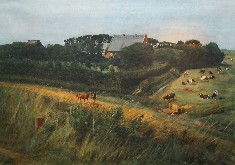 Gemälde Brinkamahof um 1905