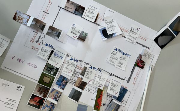 Planskizze für die Ausstellung