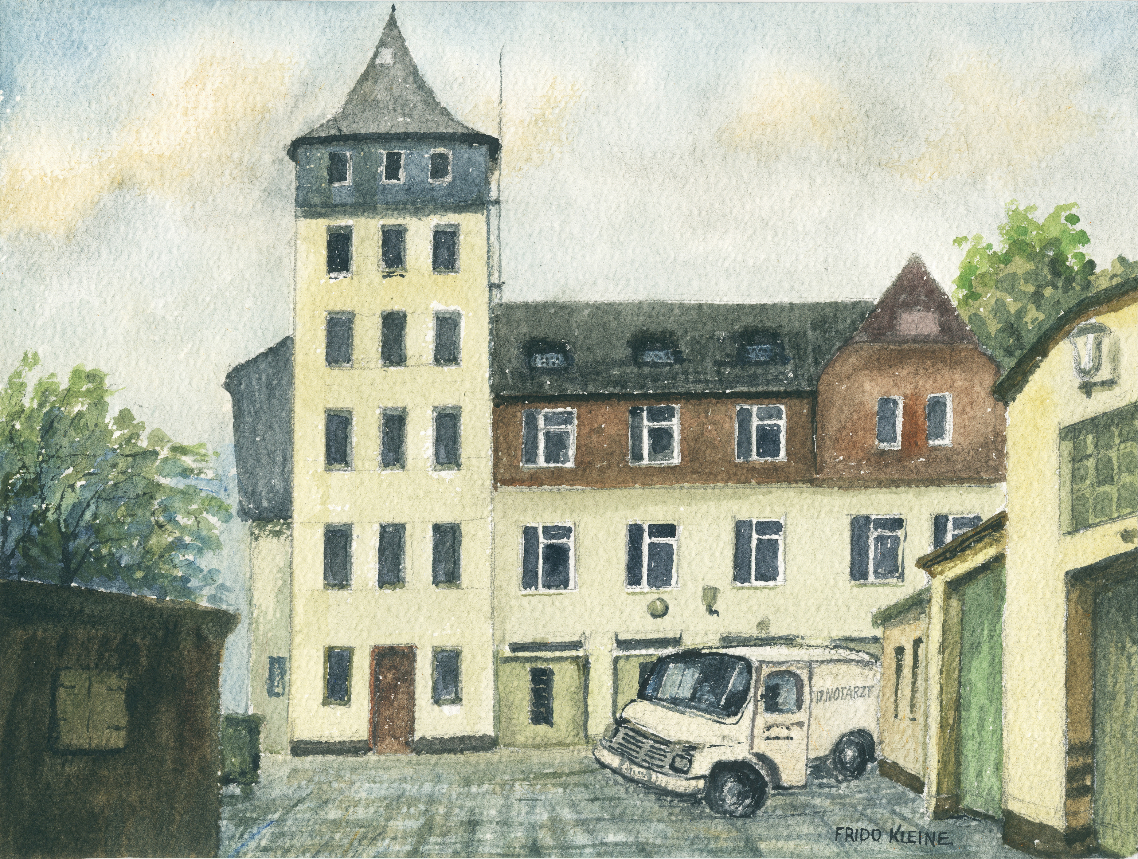 Aquarell Alte Feuerwache