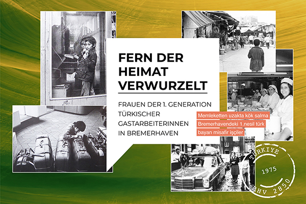 Plakat zur Ausstellung Fern der Heimat